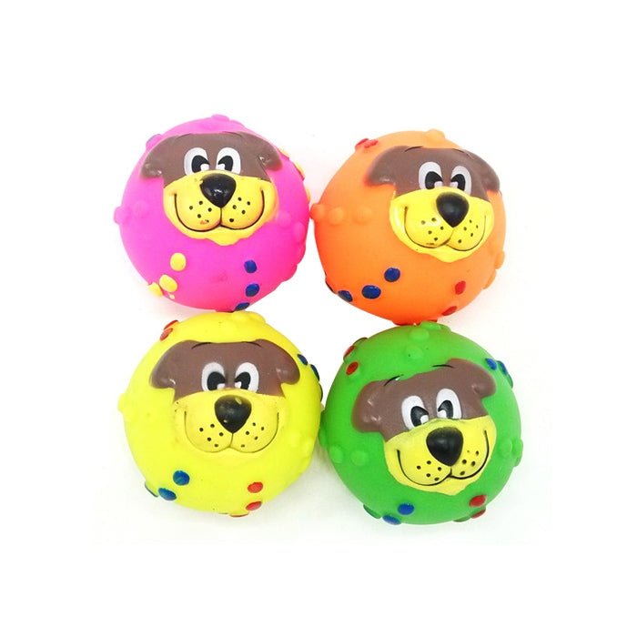 Rubber Squeak Toy for Dog Screaming Chicken Chew Bone Squeaky Ball Dog Toys Tooth Grinding, Random Color Delivery - Trustpick