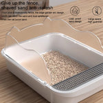 Semi - closed Cat - ear Baffle Cat Litter Basin Deodorization Cat Toilet - Trustpick