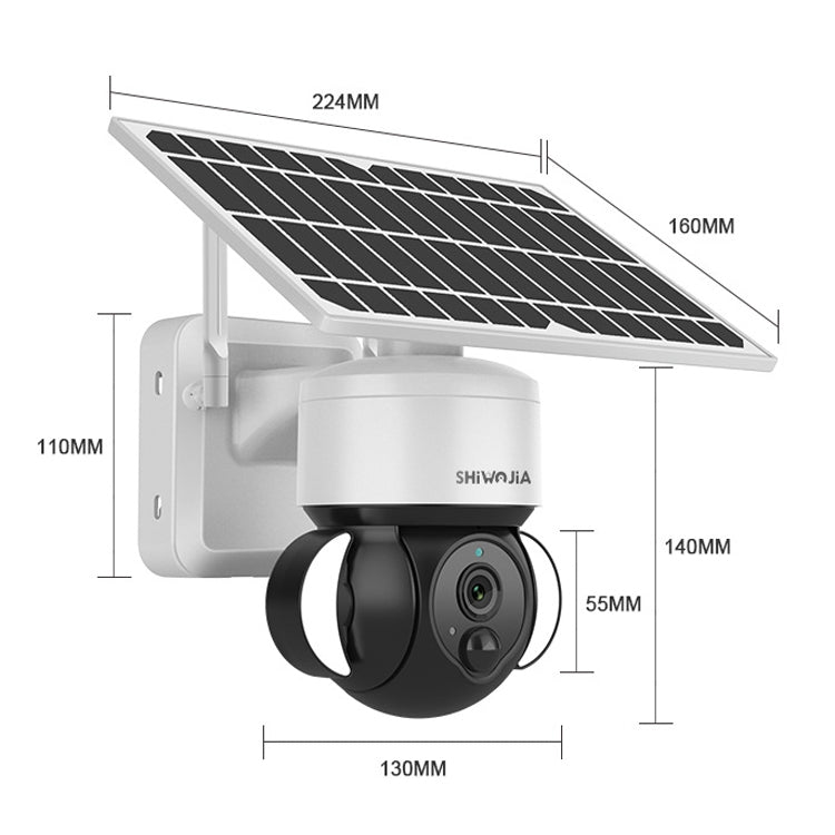 SHIWOJIA Waterproof WiFi Solar Dome IP Camera, Support Two - way Audio & PIR Motion Detection & Night Vision & TF Card - Trustpick