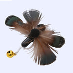 Simulated Insect Feather Cat Teaser Replacement Head Cats Self - Help Toy Bell - Trustpick