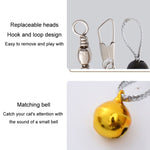 Simulated Insect Feather Cat Teaser Replacement Head Cats Self - Help Toy Bell - Trustpick