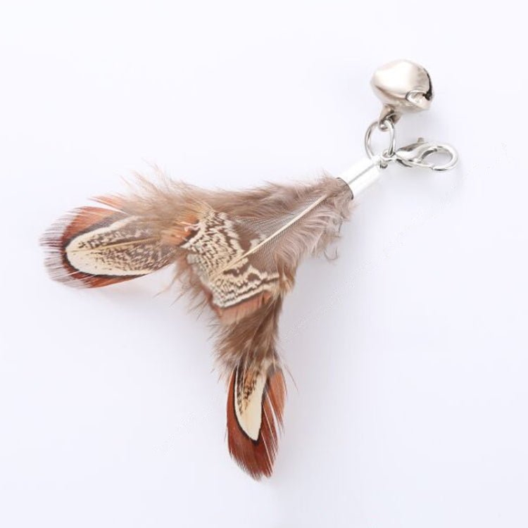 Simulated Insect Feather Cat Teaser Replacement Head Cats Self - Help Toy Bell - Trustpick