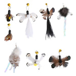 Simulated Insect Feather Cat Teaser Replacement Head Cats Self - Help Toy Bell - Trustpick