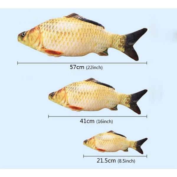 Simulation Fish Toy Funny Cat Toy Fish Stuff Scratching Post Board Toy, Middle Size: 41.0 x 13.5 x 9.0cm - Trustpick