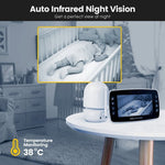 SM43A 4.3inch Color Display Night Vision Smart Zoom Baby Monitor Camera - Trustpick