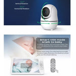 SM70PTZ 7 inch Screen 2.4GHz Wireless Digital Baby Monitor, Auto Night Vision / Two - way Voice Intercom - Trustpick