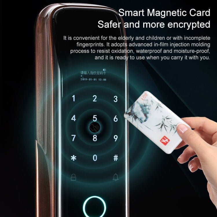 Smart Wifi Anti - Theft Fingerprint Password Lock Mobile Phone Remote Control Electronic Door Lock Magnetic Card Lock - Trustpick