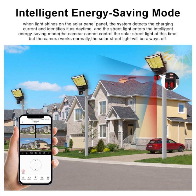 Solar Street Light with V380 4G WiFi 10X Dual - lens Monitoring HD Camera - Trustpick