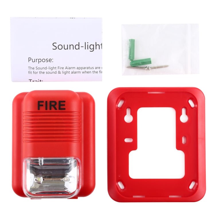 Sound - light Fire Alarm Warning Strobe Horn Alert Safety System Sensor - Trustpick