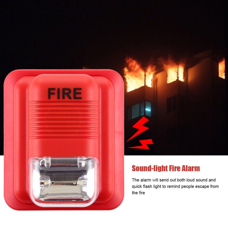 Sound - light Fire Alarm Warning Strobe Horn Alert Safety System Sensor - Trustpick
