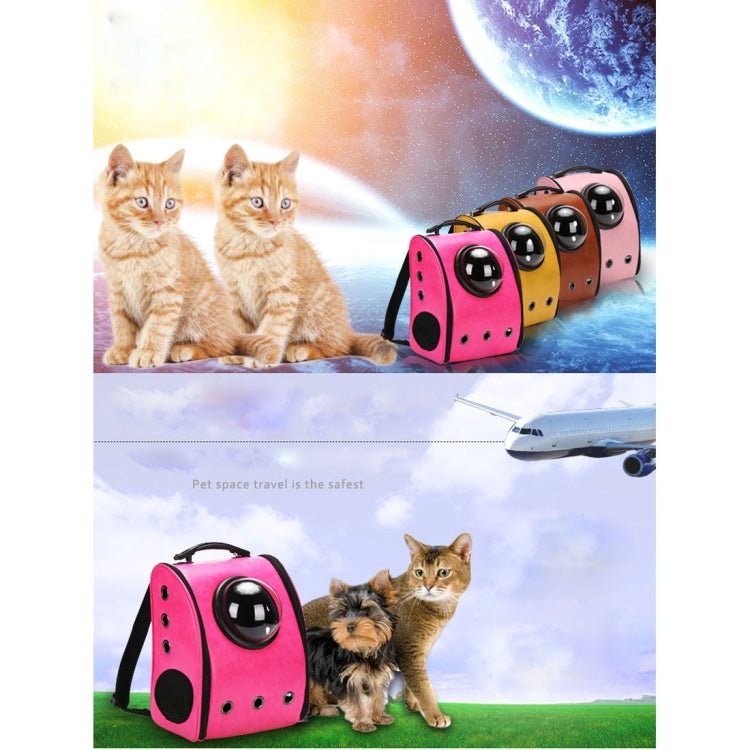 Space Capsule Carrier Breathable Pet Backpack Travel Portable Pet Bag for Cat / Dog and Other Pets, Size:32*29*42cm - Trustpick