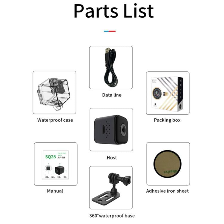 SQ28 1080P Mini Waterproof HD Smart Camera, Support Night Vision - Trustpick