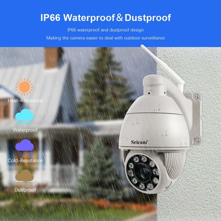 Sricam SP008C 5MP 10X Zoom IP66 Waterproof CCTV WiFi IP Camera Monitor - Trustpick