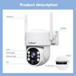 SriHome DH005 4MP 2K Low Power Consumption Wireless Security Camera System with Solar Panel - Trustpick