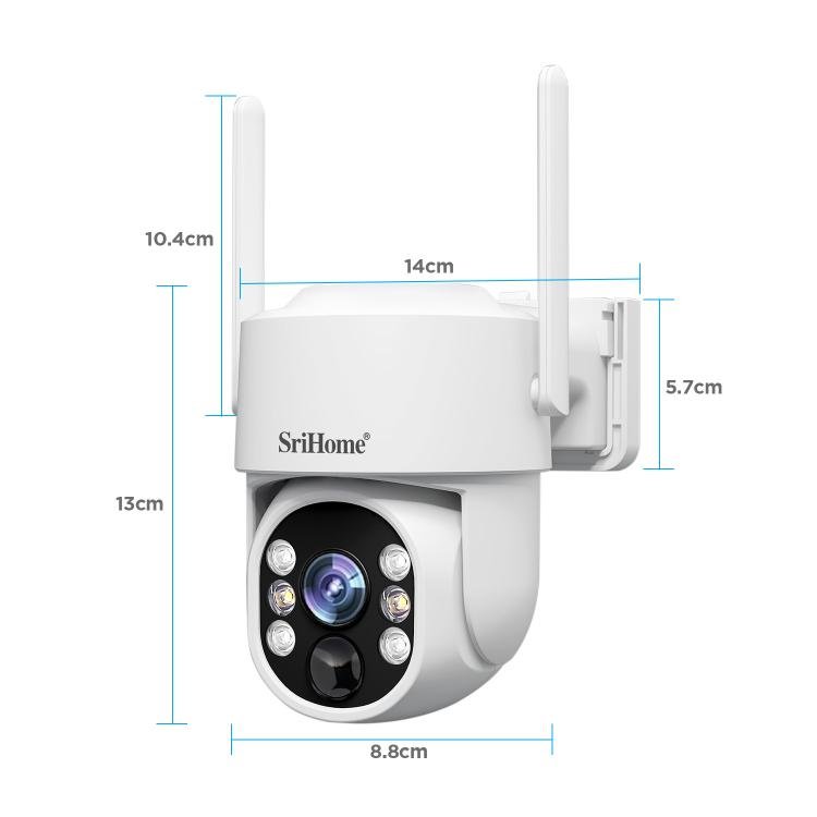 SriHome DH005 4MP 2K Low Power Consumption Wireless Security Camera System with Solar Panel - Trustpick