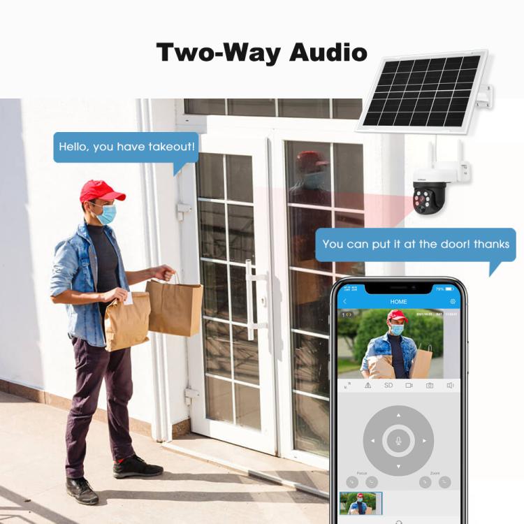 SriHome DH006 4MP 2K Low Power Consumption Wireless Security Camera System with Solar Panel - Trustpick