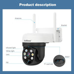 SriHome DH006 4MP 2K Low Power Consumption Wireless Security Camera System with Solar Panel - Trustpick