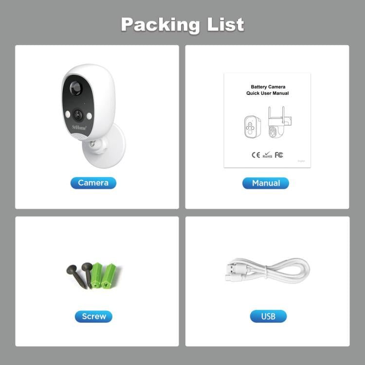 SriHome DH008 4MP 2K Low Power Consumption Wireless Security Camera System - Trustpick