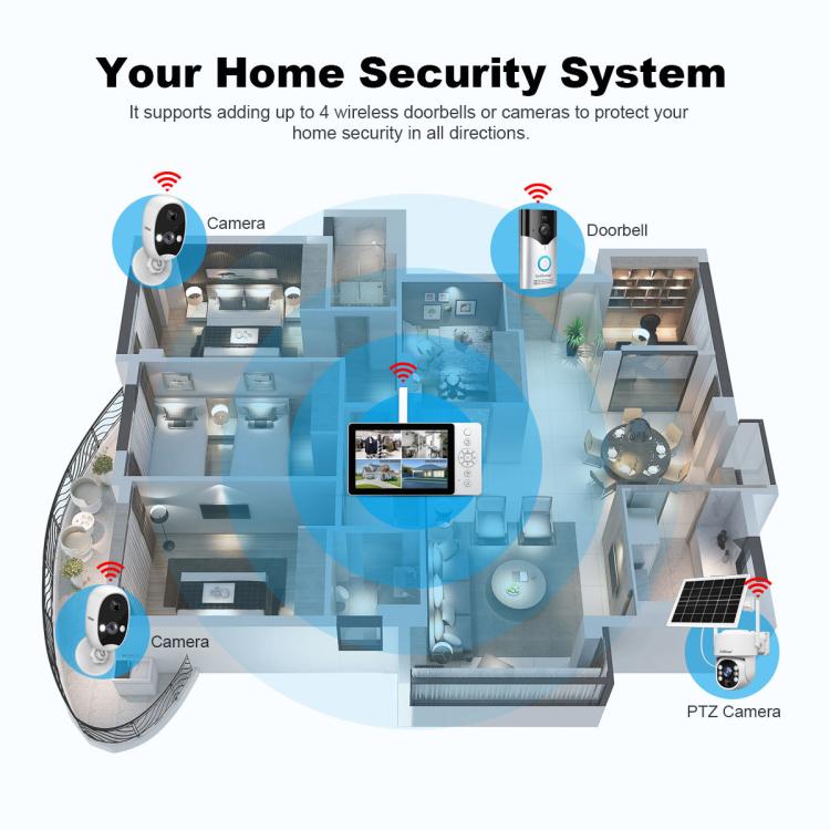 SriHome DH051+DH002 4MP HD Smart WiFi Video PIR Visual Doorbell Set - Trustpick