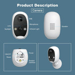 SriHome DH051+DH002+DH008 4MP HD Smart WiFi Video PIR Visual Doorbell Set - Trustpick