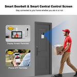 SriHome DH051+DH002+DH008 4MP HD Smart WiFi Video PIR Visual Doorbell Set - Trustpick