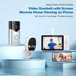 SriHome DH051+DH002+DH008 4MP HD Smart WiFi Video PIR Visual Doorbell Set - Trustpick