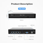 SriHome NVS005 - POE030 5MP HD 4 - CH POE Camera Network Video Recorder Kit - Trustpick