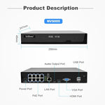 SriHome NVS005 - POE065 3MP HD 8 - CH POE Camera Network Video Recorder Kit - Trustpick