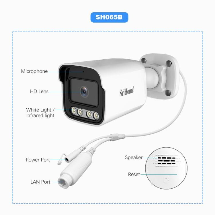 SriHome NVS005 - POE065 5MP HD 4 - CH POE Camera Network Video Recorder Kit - Trustpick
