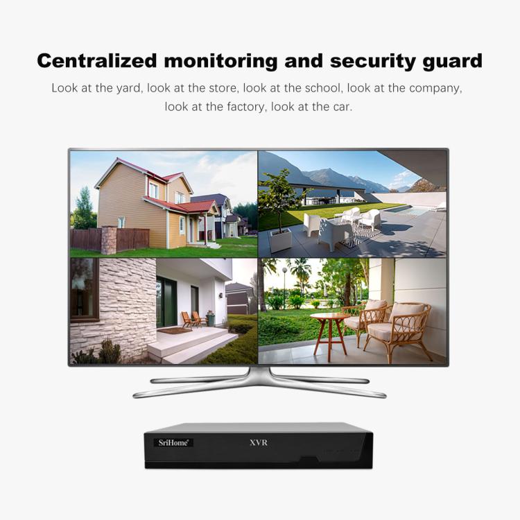 SriHome NVS008 - AHD006 2MP HD 4 - CH XVR NVR Camera Network Video Recorder Kit - Trustpick