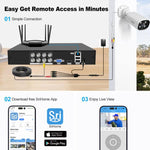 SriHome NVS008 - AHD006 2MP HD 8 - CH XVR NVR Camera Network Video Recorder Kit - Trustpick