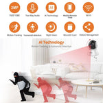 SriHome SH025 2.0 Million Pixels 1080P HD AI Auto - tracking IP Camera, Support Two Way Audio / Motion Tracking / Humanoid Detection / Night Vision / TF Card, AU Plug - Trustpick