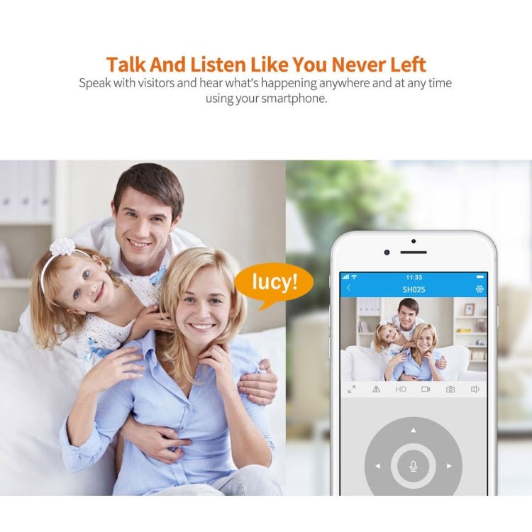 SriHome SH025 2.0 Million Pixels 1080P HD AI Auto - tracking IP Camera, Support Two Way Audio / Motion Tracking / Humanoid Detection / Night Vision / TF Card, AU Plug - Trustpick