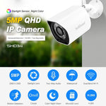 SriHome SH034 5.0MP Mini Dual 2.4 / 5G WiFi Outdoor Waterproof Video Surveillance Color Night Vision Security CCTV Cam - Trustpick