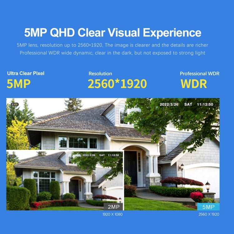 SriHome SH034 5.0MP Mini Dual 2.4 / 5G WiFi Outdoor Waterproof Video Surveillance Color Night Vision Security CCTV Cam - Trustpick