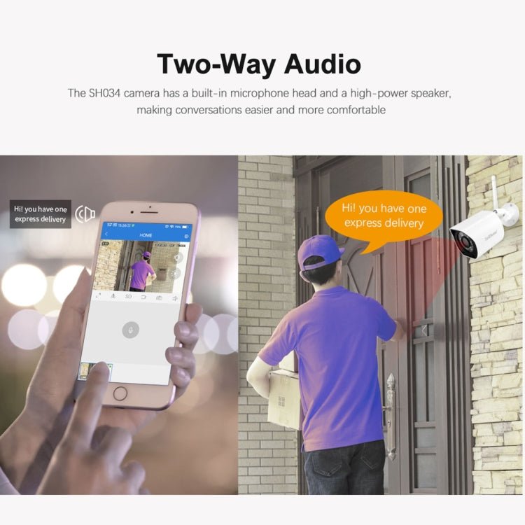 SriHome SH034 5.0MP Mini Dual 2.4 / 5G WiFi Outdoor Waterproof Video Surveillance Color Night Vision Security CCTV Cam - Trustpick