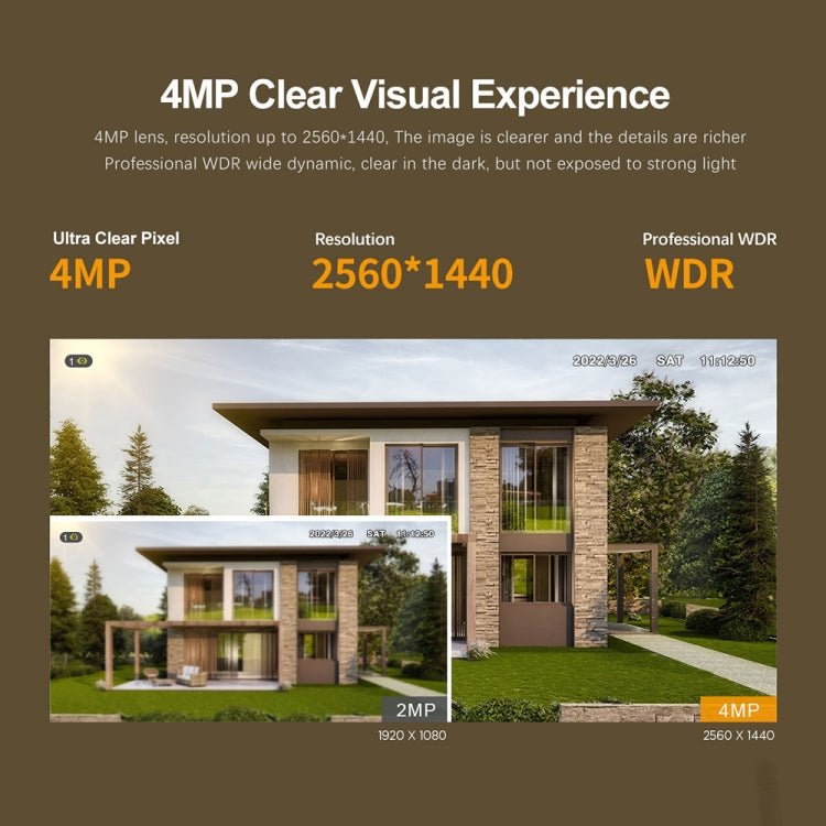 SriHome SH034C 4.0MP AI Humanoid Tracking WiFi Outdoor Surveillance Camera - Trustpick