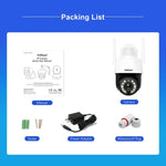 SriHome SH041 5.0MP 20X Optical Zoom 2.4G/5G WiFi Waterproof AI Auto Tracking H.265 Video Surveillance - Trustpick