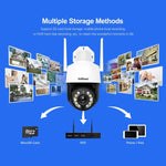 SriHome SH041 5.0MP 20X Optical Zoom 2.4G/5G WiFi Waterproof AI Auto Tracking H.265 Video Surveillance - Trustpick
