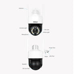 SriHome SH041 5.0MP 20X Optical Zoom 2.4G/5G WiFi Waterproof AI Auto Tracking H.265 Video Surveillance - Trustpick