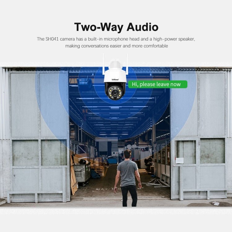 SriHome SH041 5.0MP 20X Optical Zoom 2.4G/5G WiFi Waterproof AI Auto Tracking H.265 Video Surveillance - Trustpick