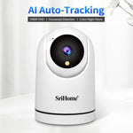 SriHome SH042 2.0MP 1080P HD AI WiFi Pan - tilt Surveillance Camera - Trustpick