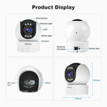 SriHome SH046 4.0 Million Pixels FHD Low Power Consumption Wireless Home Security Camera System - Trustpick