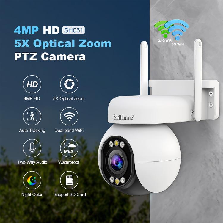Srihome SH051 4MP 5X Optical Zoom PTZ HD Camera - Trustpick