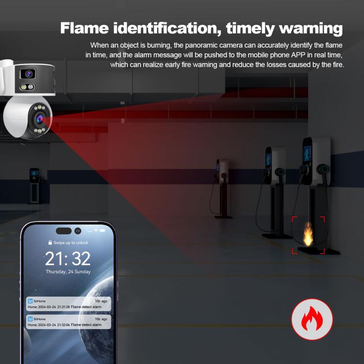 SriHome SH055B 8MP HD Multi - lens Super Wide Angle Panoramic PTZ Dome Camera - Trustpick