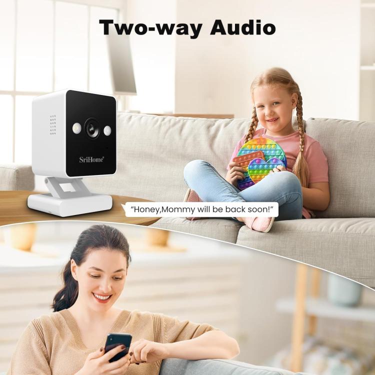 SriHome SH057 4MP HD Two - way Video Output Mini Camera Supports Night Vision - Trustpick