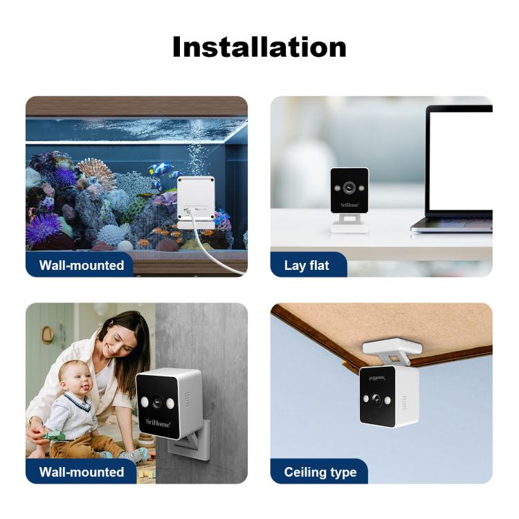 SriHome SH057 4MP HD Two - way Video Output Mini Camera Supports Night Vision - Trustpick
