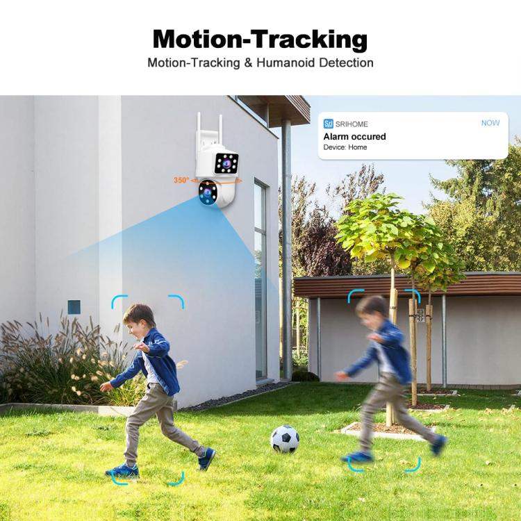 Srihome SH063 4MP Dual Lens Panoramic Surveillance HD Camera - Trustpick