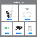 Srihome SH063 4MP Dual Lens Panoramic Surveillance HD Camera - Trustpick