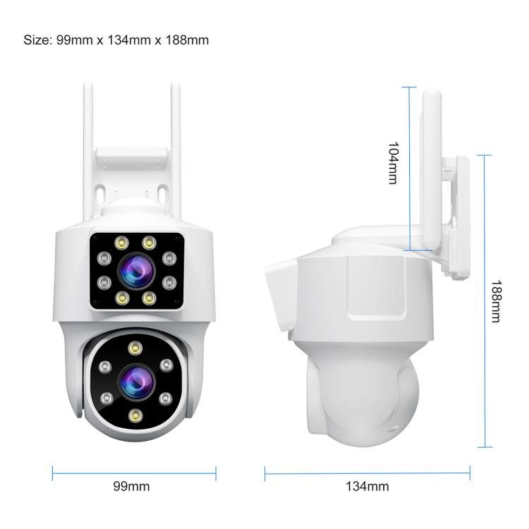 Srihome SH063 4MP Dual Lens Panoramic Surveillance HD Camera - Trustpick